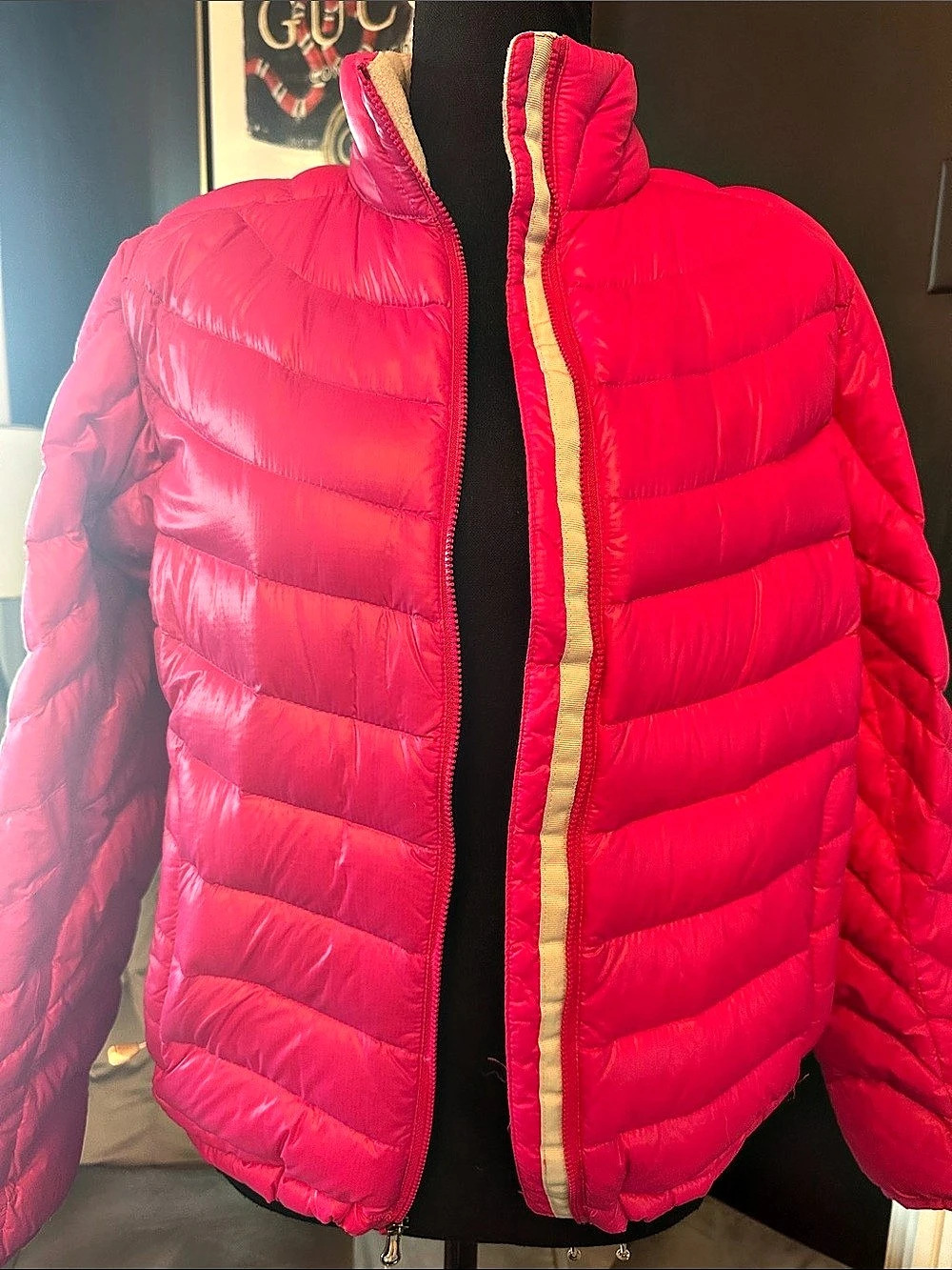 Lands' End Puffer Jacket in Pink Size Small